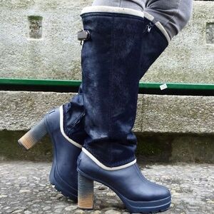 SOREL Medina IV Premium Calf Hair/Leather Boot, Collegiate Blue